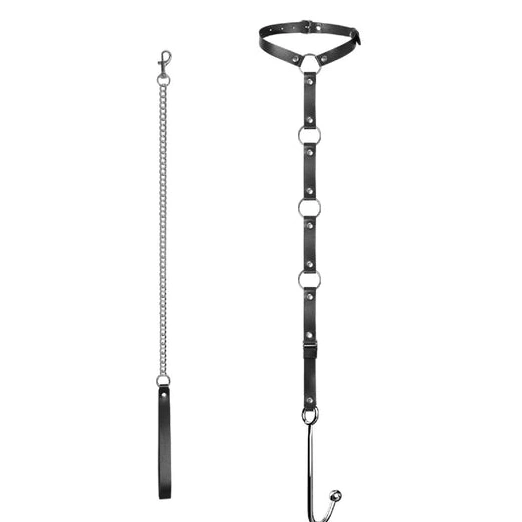 Collar 5853 EverydayUse Kinky and Leash Anal with Hook 1028